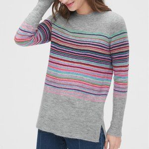 GAP Crazy Stripe Crewneck Tunic Sweater